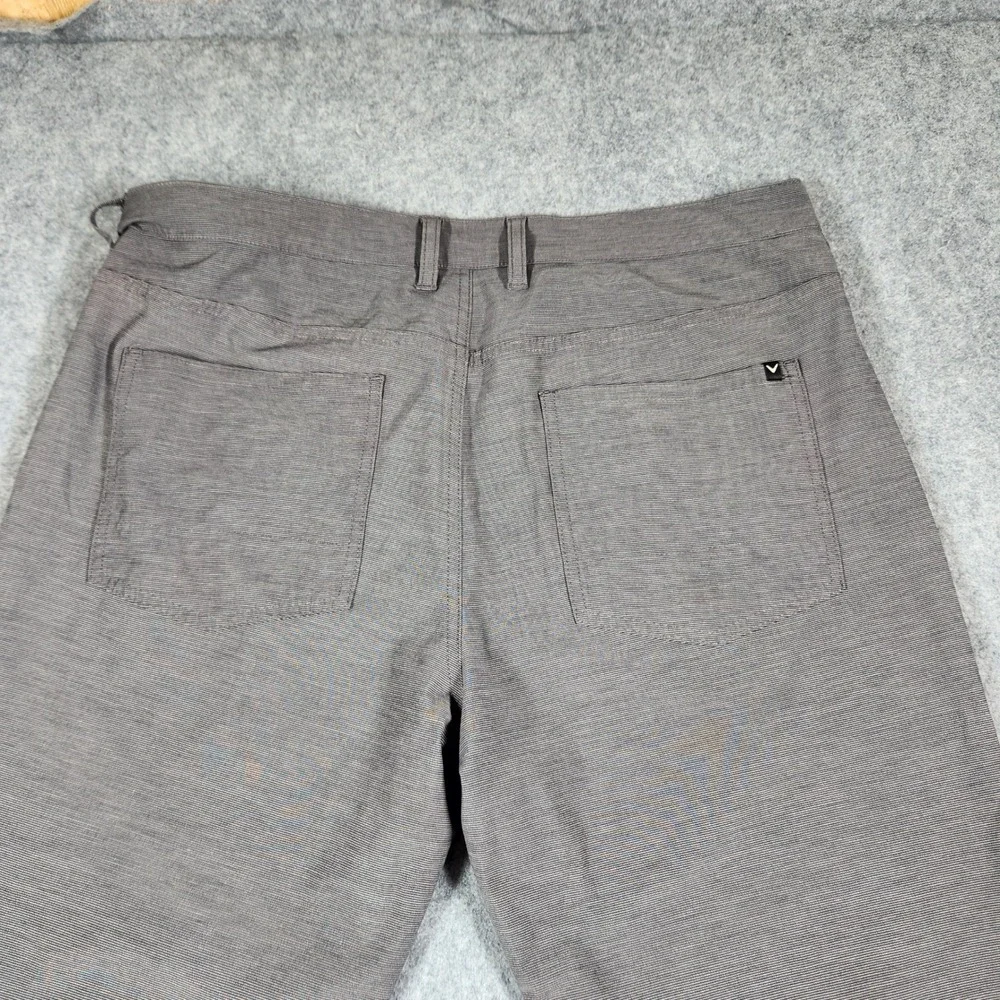 Callaway Mens 36x32 Gray Performance Stretch Golf Pants Flat Front Casual Chino - Picture 12 of 14